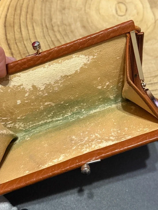 Dooney & Bourke Vintage Brown Leather Wallet Checkbook AS IS - Picture 9 of 11